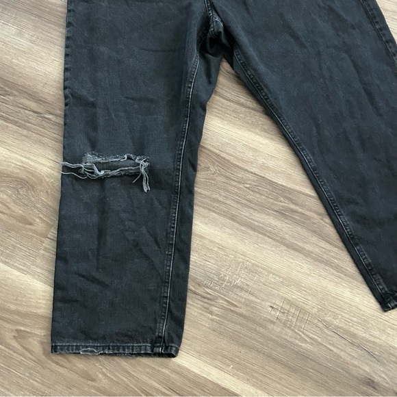 H&M Washed Out Black High Waist Ankle Jeans Women Size 12 - Picture 7 of 7